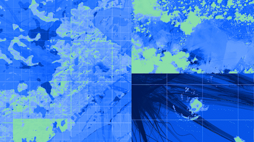 Animated visualization of Prithvi EO analyzing satellite imagery of Earth